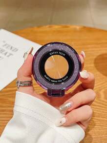 1 pieza Soporte de teléfono inalámbrico de carga magnética plegable y con adhesivo, con diseño minimalista y brillante, compatible con iPhone 11 12 13 14 15 Pro Max, S24 S23 S22 S21 Ultra, iPhone y teléfonos Android, ideal como regalo de cumpleaños para familia y amigos, incluye anillo para los dedos y accesorios para teléfono