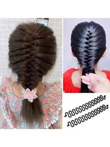 DIY Braiding Tools Fishbone Braiding Styling Tools Magic Curls Styling Hair Accessories - Black - View 5