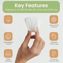 900/450/300/150/75/38 Pcs Oval Cleaning Pads, Suitable For Face Use, High-Quality Makeup Remover Pads, Hypoallergenic Lint-Free Rounds, Fit For All Skin Types, Disposable Beauty Wet Wipes, Non-Woven Facial Cleansing Wipes