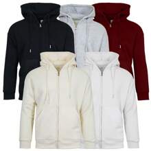 Men's Sherpa Lined Full Zip-Up Hoodie Sweatshirt (S-3XL)