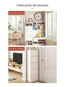 Mueble Organizador De Zapateras De Madera Con 3 Puertas - Multicolor - Ver 4