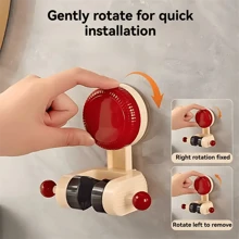 1 pieza Soporte ajustable para cabezal de ducha con ventosa, estantería de ducha sin perforación para el baño, soporte de ducha montado en la pared, base fija universal para cabezal de ducha, accesorios de baño, nuevos productos de otoño, regalo del Día de San Valentín