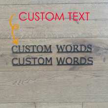 Letras metálicas personalizadas con subrayado | Letras metálicas personalizadas | Logotipo personalizado | Logotipo de cita personalizada - Negro - Ver 4