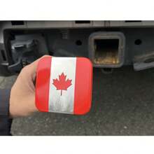 Universal Auto Exterior Accessories 3D Maple Aluminum Full Coverage Tow Hook Receiver Hitch Cover Plug Cap, 2 Inch