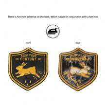 1pc Embroidery Cartoon Rabbit "Find Your Fortune" Iron-On Patch Applique