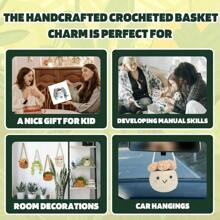 4-Piece Cute Potted Plants Crochet Kit - Complete DIY Crochet Accessories With 40%+ Premium Yarn, Beginner-Friendly, Perfect For Home Decor, Gifts & Stress Relief - Multicolor - View 3