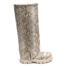 Fancy High Boots With Notched Sole And Pleated Upper - Snake-7652A - View 2
