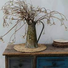 Juego de 4/6 individuales de estilo bohemio tejidos a mano, de 12 pulgadas de lino natural con diseño de ratán, adecuados para comidas y decoración del hogar - perfectos para bodas, San Valentín, Navidad y fiestas