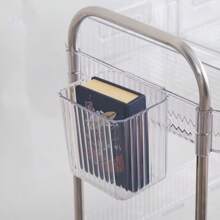 1pc Transparent Acrylic Storage Cart, Kitchen, Living Room, Bedroom, Multi-Layer Cart Storage Rack,Mobile Transparent Storage Rack, Small Cart, Cosmetics, Bedroom Bookshelf, Living Room Snacks, Multi-Layer Storage Rack, Bathroom Outdoor Decor
