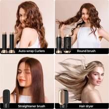 Multifunctional Air Styling 6-In-1 Upgraded Hair Care Set, The King Of Cost-Effectiveness, Using 110,000 High-Speed Hair Dryer Brush (Black Technology To Prevent Frizz), Fluffy Barrel Comb, Curling Comb, Straightening Brush, Automatic Air Curling Iron, Blow-Drying And Styling Hair Care All-In-One Machine, One Machine Is Equivalent To Six Machines, No Need To Worry About It, Easily Create A Variety Of Styles, Valentine's Day Gift - US A Type Plug(110-127V) - View 7