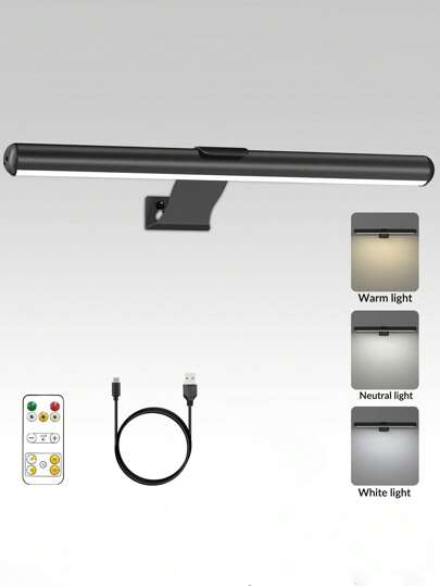 1pc Rechargeable Wand Lamp, Vanity Light, Painting Art Display Verlichting Remote Control, Temperatures Dimmable, Full Metal LED ative Lamp Photos, Dartboard, Indoor Lighting