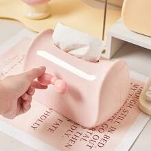 1pc Bow Paper Towel Box, Creative Napkin Storage Box, Bathroom Paper Box, Desktop Toilet Paper Holder, Kitchen Bedroom