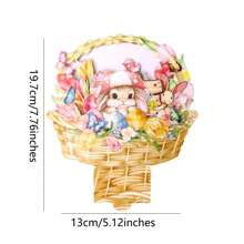 1 张复活节快乐弹出式篮子卡片、兔子复活节彩蛋、郁金香复活节贺卡（附有便条卡和信封）、家居装饰、派对用品