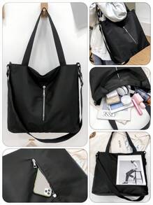 女士复古纯色手提包，时尚多口袋单肩包，大容量流浪汉腋下包秋冬节日礼物手提包，通勤和外出的休闲挎包，便携式斜挎方形购物袋书包，大容量，便携，可折叠，经典休闲，适合少女女大学生，非常适合返校、开学第一天、中学、高中、购物，时尚大号手提包，最佳秋季灵感创意