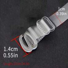 10 piezas de tirantes elásticos transparentes y ajustables para el hombro, sin daños, accesorios suaves y cómodos para lencería de mujer