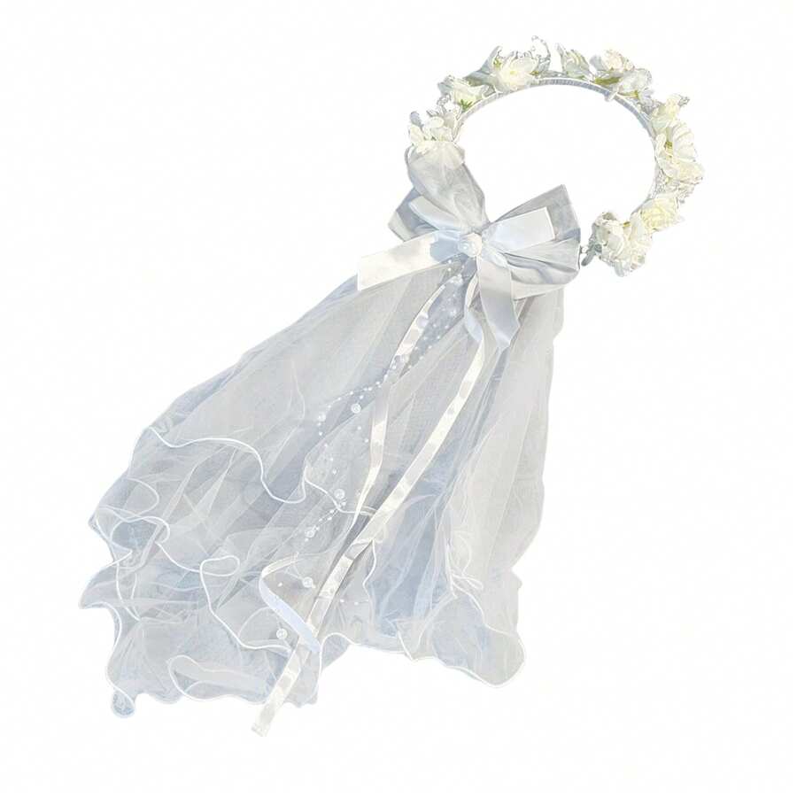 Bridal Wedding Veil - White