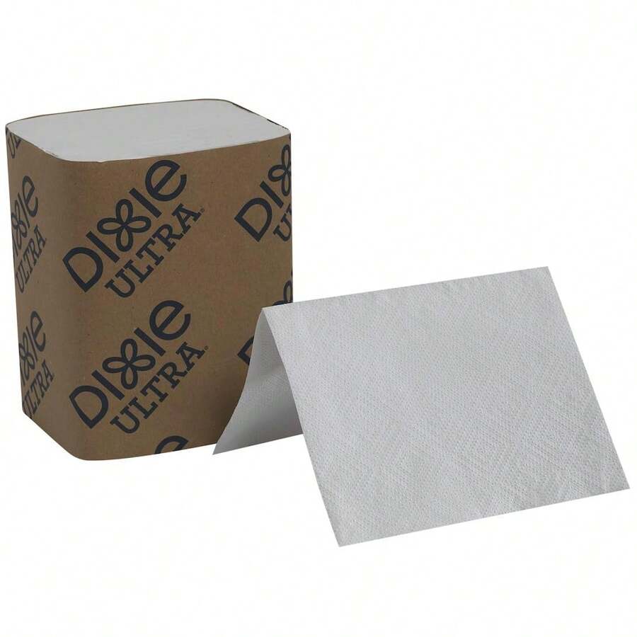 Dixie Ultra Interfold 2-Ply Napkin Dispenser Refill, White, 32006, 250 Napkins Per Pack, 24 Packs Per Case - 1 - 查看 1