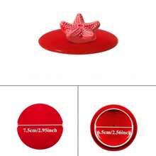 新款自创通用陶瓷海星盖玻璃盖茶杯盖大口径陶瓷杯防尘盖耐高温陶瓷杯盖 - 彩色 - 查看 16