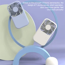 Mini ventilador de mano con batería, ventilador personal portátil pequeño, ajustable de velocidad, recargable por USB, diseño lindo, ventilador potente para pestañas, para uso en el hogar, oficina, coche, exterior, viajes, verano, playa