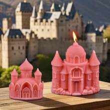 Molde de vela en forma de castillo 3D, molde con forma de casa del árbol para hacer velas, jabón de cera, decoraciones para el hogar, manualidades con moldes de silicona, moldes esenciales para entusiastas de las manualidades - Blanco - Ver 8