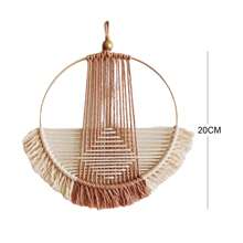 1 szt. ręcznie robiona makrama ścienna, boho styl minimalistyczny okrągły gobelin ścienny