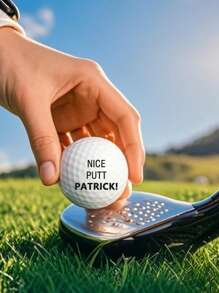 1pc Custom Text Golf Ball - Personalized Golf Balls With Your Text | Unique & Memorable Gifts For Golf Enthusiasts, Golf Lover Gift | Perfect Memory Reel Gifts For Dad, Boyfriend, Family, Friends | Best For Birthdays, New Year, Valentine's Day, Mother's Day, Father's Day, Celebrations, Gift For Him, Gift For Her - Custom Text - View 6