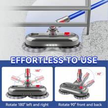 E.LUO 电动拖把头刷适用于 V7 V8 V10 V11 V15 吸尘器带水箱可拆卸布拖把配件备件