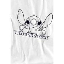 Disney Lilo & Stitch Childrens/Kids Relaxed Sketch T-Shirt (White)