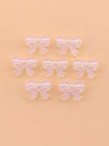 20 pièces Perles acryliques 3D à gros trou à la mode en ABS pour collier, bracelet, vêtements, chaussures, bijoux, accessoires DIY - Arc - Voir 10