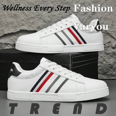 Men's Outdoor Casual Sports Shoes - Fashionable Lightweight Waterproof Skateboarding Shoes - Size 38-47 Wear-Resistant Comfortable New Thick-Soled Skateboarding Shoes - Loose 4-Season Non-Slip Skid-Proof Large Size Leather Skateboarding Shoes