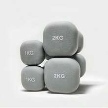 1 件（小号）方形哑铃，家用健身实心铸铁哑铃，适用于手臂力量训练，1-3 公斤 - 彩色 - 查看 4