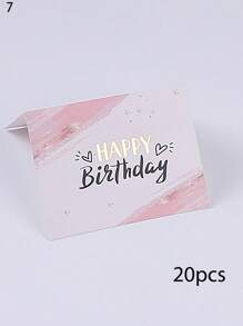 10 PCS Foil Greeting Cards, Personalized Birthday Gift Cards, Birthday Cake Wishes Cards, Birthday Folded Greeting Cards Pieces, Simple Little Fresh Cards, Gifts Flower Shop, Wishes Birthday Cards For Friends And Family., Back To School Valentine Day