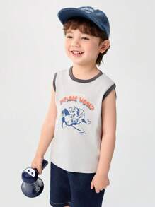 Balabala Boys' Sleeveless Tank Top, Quick-Dry Moisture-Wicking Summer Vest, 2025