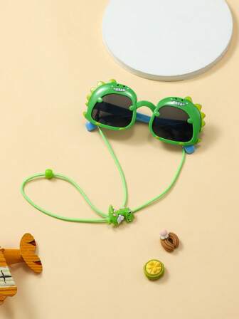 1 套 - 男女通用儿童时尚眼镜 + 眼镜链，适合日常外出、旅行