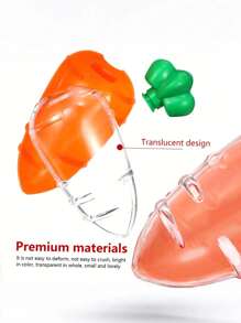 5个复活节胡萝卜容器，胡萝卜形水果盒迷你容器巧克力盒胡萝卜容器包装盒塑料盒卡通胡萝卜糖果盒复活节包装