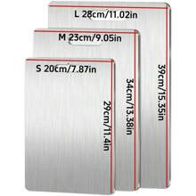 钛钢砧板，带手柄双面不锈钢砧板，切肉、水果、蔬菜的砧板