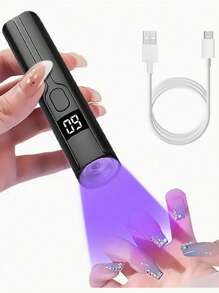 1pc Portable UV LED Nail Lamp Handheld UV Light For Nails, 1pc 3W Lamp Beads Nail Dryer Professional Nail Drying Lamp Gel X Lamp For Gel Nails Flash Cure Lamp For Gel Nails LED Nail Lamp Portable Mini Nail Dryer Gel Polish Nail Glue Gel USB Flashlight Home DIY Manicure Nail Art Tools Best Gifts For Girls