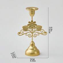 1pc European Style Romantic Tabletop Decor, Luxury Vintage Candle Holder, Minimalist Decor For Dining, Ramadan Party