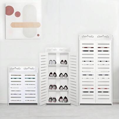 Youyijia Shoe Cabinet Freestanding Shoe Cabinet Shoe Rack Freestanding Shoe Rack Shoe Organiser Storage Cabinet For Foyer Living Room White