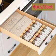 Spice Drawer Organizer, Clear Acrylic Drawer Seasoning Organizer, Expandable From 11'' To 22'' Kitchen Spice Rack Organizers And Storage For Drawer (Jars Not Included)