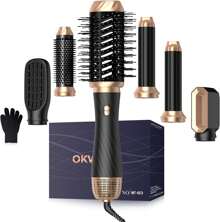 Multifunctional Air Styling 6-In-1 Upgraded Hair Care Set, The King Of Cost-Effectiveness, Using 110,000 High-Speed Hair Dryer Brush (Black Technology To Prevent Frizz), Fluffy Barrel Comb, Curling Comb, Straightening Brush, Automatic Air Curling Iron, Blow-Drying And Styling Hair Care All-In-One Machine, One Machine Is Equivalent To Six Machines, No Need To Worry About It, Easily Create A Variety Of Styles, Valentine's Day Gift - US A Type Plug(110-127V) - View 10