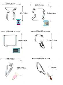 1pc Stainless Steel Biscuit Cookie Cutter Mold, Baking Oven, Chef's Knife, Piping Bag, Cooking Machine, DIY Cake Mold