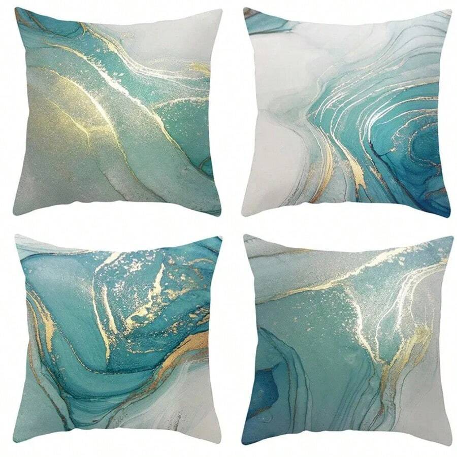 1PC Nordic Style 45*45cm Colorful Oil Painting Tree Cushion Cover Polyester Sofa Throw Pillow Car Home Decoration Decorative Pillowcase Size 45X45cm One Side Gifts Birthday Graduation