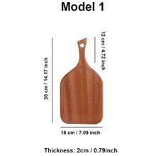 1pc Custom Asymmetric Wooden Kitchen Cutting Board, Ebony Chopping Board, Pizza Baking Tray, Engagement Gift, Wedding Gift, Housewarming Gift - Multicolor - View 8