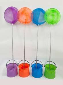 Set de 2 redes telescópicas de colores aleatorios, red para mariposas, red cazainsectos, accesorios de cubeta para parque, playa y piscina, elementos esenciales de playa para juegos acuáticos