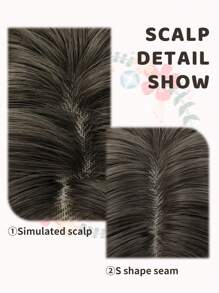 alicegarden Forehead Lace 4*1, Forehead Lace Long Wavy Wig, Center Split Wig, Brown 28 Inch Half Braided Everyday Natural, Sleek And Realistic Wig (Accessories Not Included) - Brown - View 4