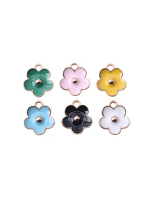 20 pièces Pendentifs de breloque à fleurs 3D stylisés en alliage de zinc gravé, pour collier, bracelet, boucle d'oreille, accessoires de bijouterie DIY