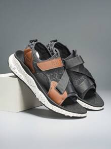 Couple's Fashionable Casual Lightweight Beach Sandals, Stylish And Minimalistic Design - Gray Brown - View 5