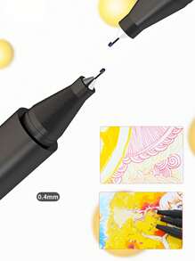 12/24/36/48 件彩色绘画套装，包括细线笔、荧光笔、美术用品、滚珠笔、用于书写笔记的细尖笔、日历着色、Sipa 细尖笔 - 0.4 毫米毡尖、PE 材料、鲜艳的颜色，非常适合成人着色、书写、绘画、教师和学生