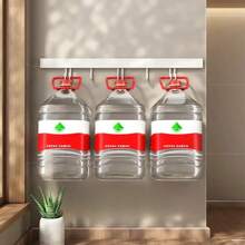 Wall Mounted Kitchen Storage Rack No Punch Shelves With Movable Hook Spoon Holder Organizer Kitchen Utensil Accessories